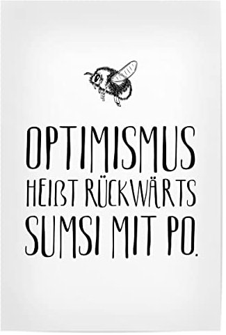 artboxONE Poster 30x20 cm Typografie Sumsi mit Po hochwertiger Design Kunstdruck - Bild Typografie Hummel insekt