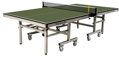 Pegasi Tischtennisplatte 1200 Pro - Indoor Tischtennis - Tischtennistisch - Tischkicker Klappbar - Tischtennisplatte Indoor - Faltbare tischtennisplatte - Table Indoor - Inkl. Netz & Zähler - Grün