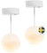 LUNDBY Puppenhaus Beleuchtung Set, 2-teiliges Puppenhaus Zubehör als Deckenlampe hängend – Puppenhaus Kugelleuchten Lampe Batterie betrieben für Miniatur Haus – 1:18 Puppenzubehör Set