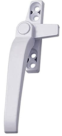 zalati Universal-Fenstergriff für Rechts- und Linkshänder, Aluminiumlegierung, Fenstergriffe mit Schlössern für Doppelverglasung, Schalter, Fenstertür-Sicherheit, linke Lenkstange, Weiß