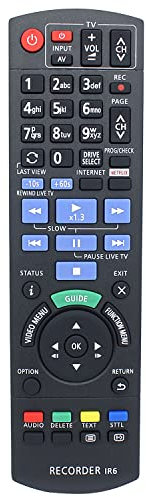 N2QAYB001077 Fernbedienung Ersatz für Panasonic Blu-ray Player DMRHWT260 DMRHWT260GN DMRPWT560 DMRPWT560GN DMRUBT1 DMRUBT1GL DMRUBT1GLK DMR-HWT260 DMR-HWT260GN DMR-PWT560 0 DMR-P WT560GN DMR-UBT1