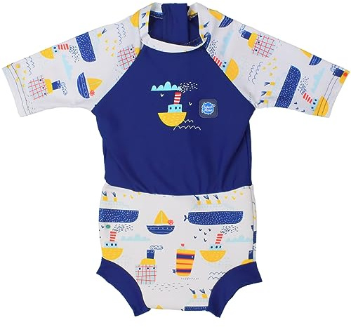 Splash About Happy Nappy Sunsuit, Swimwear for Babies and Toddlers with Built-in Nappy