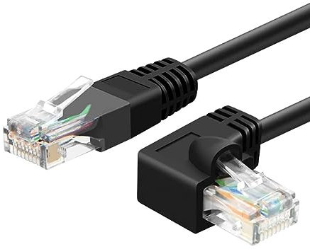 YSJJZRL Cavo Ethernet Cat6 Su/Giù/Sinistra/Destra 90 Gradi RJ45 Cat 6 Cavo Internet per Router Laptop ecc (2M,Sinistra)