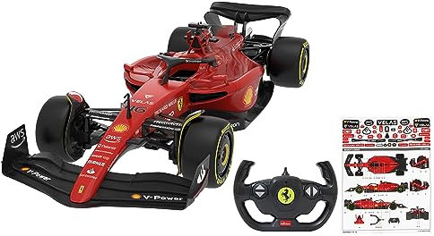 JAMARA Ferrari F1-75 1:12 2,4GHz - 2,4GHz für Mehrspielerbetrieb, offiziell lizenziert, originalgetreue Lackierung, RC-Auto