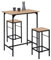 IDMarket - Bartisch-Set Detroit 80 cm und 2 Hocker, industrielles Design