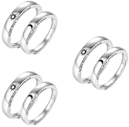 ifundom 6 Stk Sonne Mond Offener Ring Mond-sonne-paar-ringe Zeigefingerring Fingerschmuck Neuartige Schmuckringe Verlobungsring Ringfrauen Dekorativer Ring Fräulein Empfindlich Kupfer