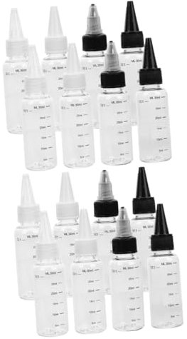 HOMSFOU 16 Pezzi Bottiglia Di Olio Graduata Bottiglia Di Miscelazione Bottiglie Di Colla Bottiglia Applicatore Essenziale Per Bottiglia Contagocce Bottiglie Sensoriali Cosmetiche