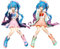 IOSCDH Hat-Sun-e Miku Figuren Statue,2 Stück Miku Anime Figur Modell, PVC Modell Action Figur Statue Spielzeug Desktop Ornamente Sammelgeschenke,für Anime-Fans, Kinder（Sitzposition）