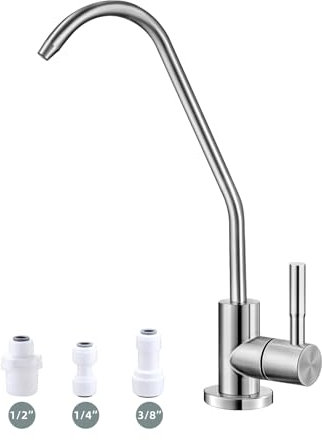 Robinet d'eau potable, robinet d'évier sans plomb, robinet à osmose inverse, robinet de filtre à eau pour évier de cuisine, bar, robinet SUS304 RO en nickel brossé