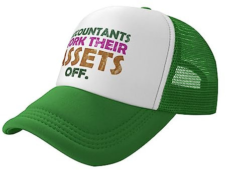 FWJZDSP Buchhalter Arbeiten ihre Vermögenswerte ab Baseballmützen für Männer, verstellbare Papa-Mütze, Geschenk für Männer/Frauen, Trucker-Kappe, Schwarz