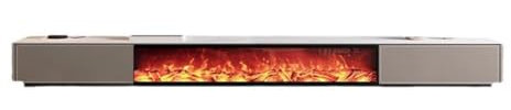 MIROOOO Water Vapor Fireplace Home Living Room Fireplace Simulation Fire Rock TV Cabinet Embedded Fake Flame Fireplace Core Counter Electronic Fireplace(220cm)