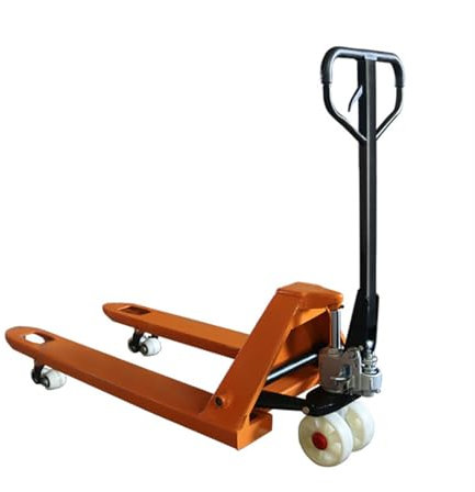 JIEYUGH Transpalette manuel Chariot élévateur à palettes mobile Manutention hydraulique manuelle Petit transpalette à main avec fourches réglables, Déménageur pour chargement d'entrepôt/camion(Nylon,3