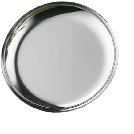 Moderno vassoio rotondo in metallo, elegante espositore per gioielli, cosmetici, piatto da portata per la decorazione della casa, 10 cm, diversi colori (argento)