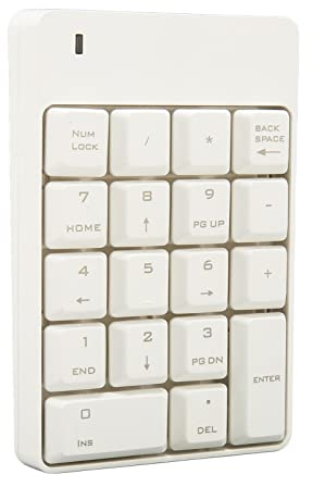 Qcwwy SK 51G 2.4G Tastatur PAD Soft Tock Pad für Hausaufgaben, Tastatur mit 18 K für 7 Benutzer und höher (weiß)