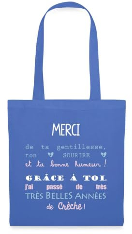 Spreadshirt Merci Crèche Puéricultrice Tote Bag