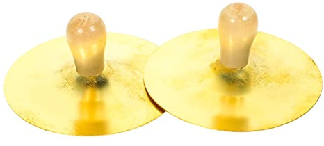 TEMPNAP 2stücke Kleine Hand Becken Musikinstrumente Aus Kupfer Mit Holzgriff Für Junge Mädchen Und Erwachsene Geeignet Für Bauchtanz Partys Und Musikalische