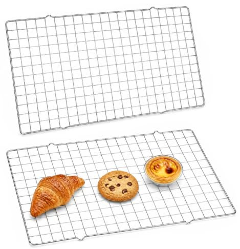 2Pcs Premium Cooling Racks for Baking,Stainless Steel Wire Rack Baking Tray | Cooling Tray For Baking, Versatile Cake Cooling Rack, Convenient And Practical, Suitable For Barbecue Or Bakings Use