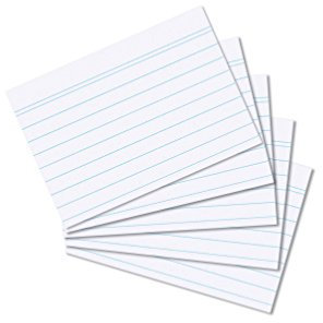 Herlitz Karteikarten A8, weiß, liniert, 170 g/m² (3000 Stück)