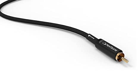 NorStone Arran RCA sub 200 Câble coaxial spécifique pour connexions subwoofer, Noir