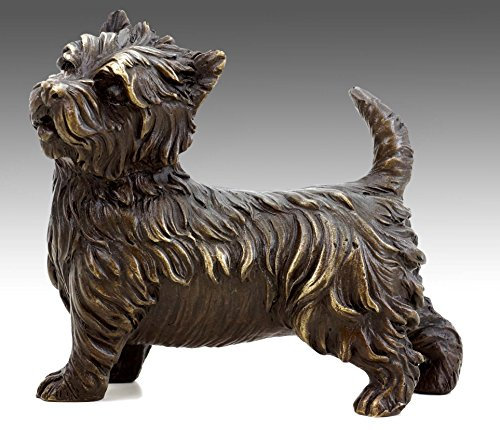 Kunst & Ambiente - Hundefigur aus Bronze - West Highland Terrier - Westie - Tierfigur - signiert Milo - Skulpturen online kaufen - Dekorative Statue - Sammlerstück - Wohndeko für Innen