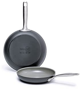 GreenPan, Chatham Ceramic Non-Stick Frying Pan Set - 20 cm + 26 cm, Grey