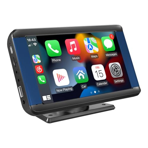 ALCXAZS Autoradio portatile compatibile con Bluetooth 5.0 Backup Assist Microfono integrato Interfaccia USB Cruscotto audio Lettore MP5