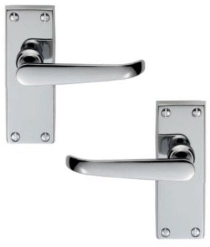 Victorian Polished Chrome Lever Latch Door Handles 100 x 40mm by Henderson