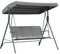 Outsunny Balancelle de Jardin 3 Places Grand Confort Toit Inclinaison réglable Assise et Dossier Ergonomique Acier textilène Gris
