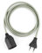 3m Plug-In Lampe LEINEN GRÜN, Textilkabel mit Lampenfassung aus Thermoplast (GLATTMANTEL) mit Eurostecker