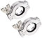 Sourcingmap 2 Pcs Aluminum Vacuum Clamp 53mm X 31mm KF25 Single Pin Clamp Wing Nut W Center Ring for Ferrule TC