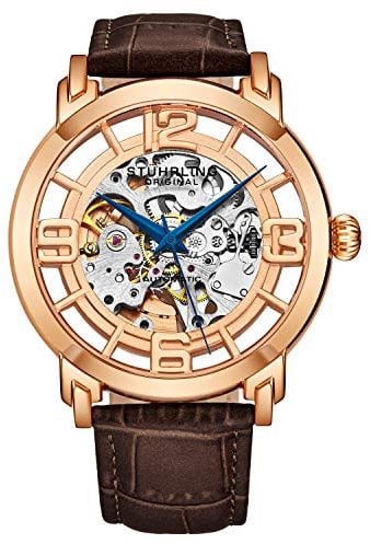 Stuhrling Original Skelett-Automatikuhr - Mechanische Winchester 44 Elite-Herrenuhr