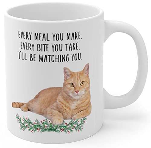 Lovesout Funny Tabby Cat Orange Gifts For Women Mother's Day 2024 Every Meal You Make Every Bite You Take Coffee Mug Ceramic Cup White 11oz