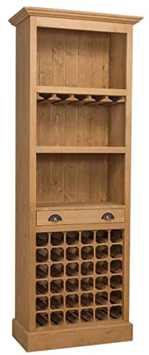 Casa Padrino Landhausstil Barschrank Naturfarben 78 x 41 x H. 210 cm - Landhausstil Weinschrank