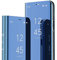 IMEIKONST Samsung S7 Edge Custodia Bookstyle Specchio Design Clear View Makeup Stand Full Body Protettiva Bumper Flip Folio Copertura per Samsung Galaxy S7 Edge Flip Mirror: Blue QH