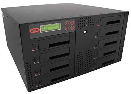 SySTOR 1 bis 8 SATA 300MB/s Rackmount HDD SSD Duplikator/Sanitizer - 3.5 & 2.5 Festplattenlaufwerk Solid State-Festplatte Doppel-Port Hot Swap (SYS08HD300RM-DP)