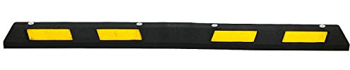 UvV Wheel - Parkstop Radstop 180cm in gelb/schwarz + Befestigung + Verschlussstopfen für die oberen Öffnungen