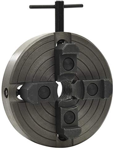 Tidyard Mandrin de Tour à Bois 4 Mâchoires et Connexion M33 Acier Noir 150x63mm