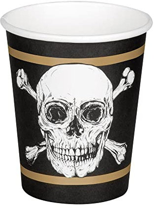 Boland Lot de 10 Gobelets Pirates Noirs 21cl