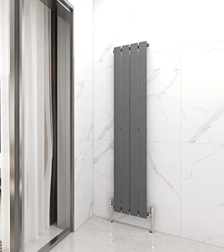 Radiator Horizontal Vertical Designer Flat Panel Central Heating Radiator 1600mm Height (1600x272mm Single, Anthracite)