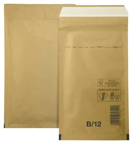 Netuno 50 Stück Versandtaschen gepolstert B2 140 x 225 mm Braun haftklebend Luftpolstertaschen Luftpolsterumschläge Polsterumschläge Briefumschläge gepolstert Recycling Versandtaschen Luftfolie