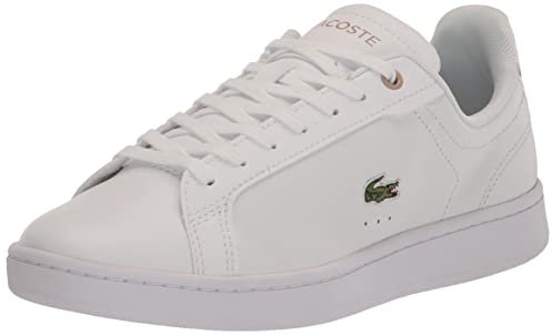 Lacoste Sneaker Carnaby Donna, Bianco/Rosa Chiaro Trim, 37 EU