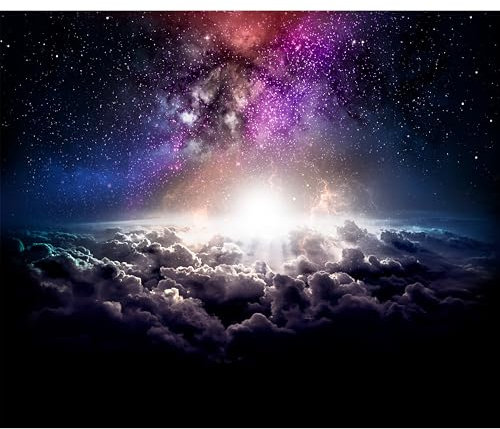 murando - Vlies Fototapete Galaxy 350x256cm Foto Tapete Schlafzimmer Wohnzimmer Moderne Vliestapete XXL Wandtapete Motivtapeten Bildtapete 3d Effekt Wand Dekoration - Kosmos Himmel Stern Wolke violett