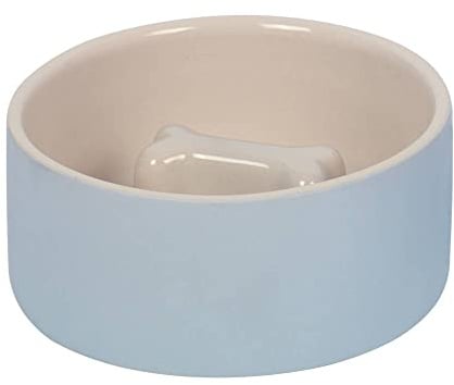 Nobby 82440 Anti-Schlink-Napf Bone grau/Creme; Ø 18 x 7 cm, 1,0 l