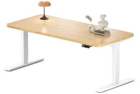 MAIDeSITe S2 Pro Plus Höhenverstellbarer Schreibtisch 160 x 80cm, 2 Motoren | Schreibtisch Höhenverstellbar, 25 mm Einteilige Tischplatte, Traglast 160 kg, 4 Memory-Steuerung, Sitz-Steh-Erinnerung, USB-C
