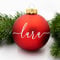 TheSmartGuard Weihnachtskugel mit Namen | Ø 6cm - 8cm | Rot (Matt) | Glas Christbaumkugel | personalisierbar | Weihnachtsdeko