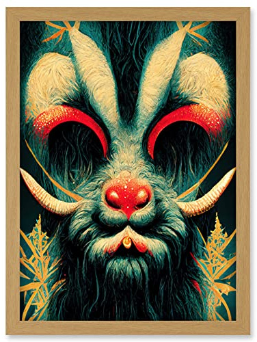 Doppelganger33 LTD Christmas Krampus Beast Alpine Folklore Artwork Framed Wall Art Print A4
