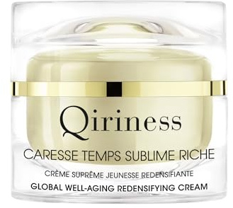 QIRINESS Caresse Temps Sublime, Crème Anti-Âge Redensifiante, Soin Multi-Action avec Retinol et Acide Hyaluronic - Effet Liftant, Anti-Relachement et Anti-Rides (Crème Riche, 50ml)
