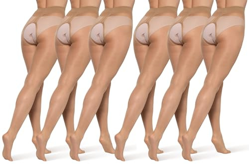 BANANALU 20 Den Ouvert Strumpfhose mit offenem Schritt Große Öffnung Plus