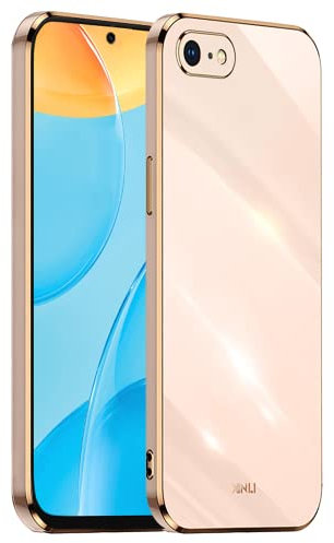 HONLEN Custodia per iPhone 6 Plus/iPhone 6s Plus (5.5 Inches), Cover Morbida in Silicone TPU, Design del Telaio Galvanico - Rosa
