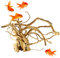 CIBERS Décor Bois flotté,Bâton en Tronc d'arbre décoration - Décor Terrarium Branches en Reptile Massif, Accessoires réservoir Poisson Tronc d'arbre Naturel